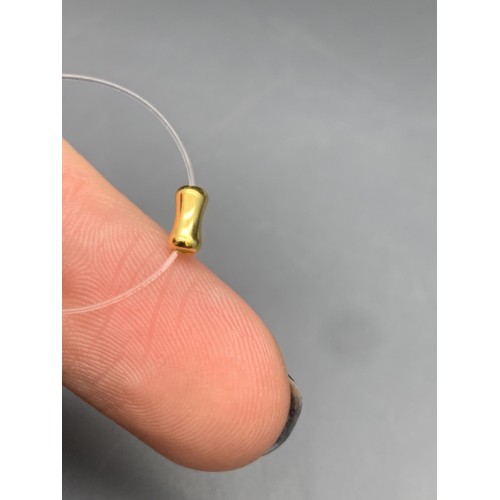 Разделитель, трубочка, модель SS 925, покрытие позолота, размер 6х3 мм, цена за 1 шт.