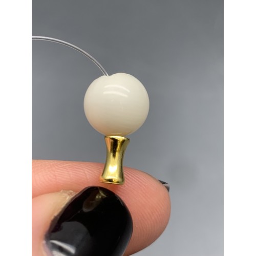 Разделитель, трубочка, модель SS 925, покрытие позолота, размер 7х4 мм, цена за 1 шт.