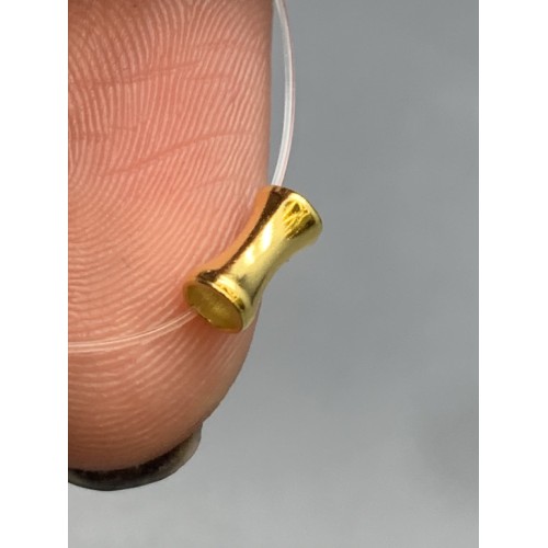 Разделитель, трубочка, модель SS 925, покрытие позолота, размер 7х4 мм, цена за 1 шт.