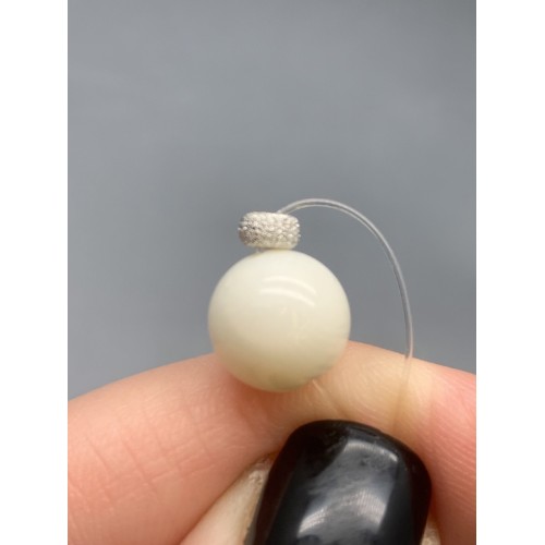 Разделитель, бублик, модель 925, алмазная огранка, покрытие родий, размер 4х2,5 мм, цена за 1 шт