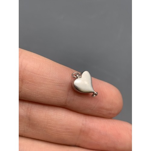 Замок, магнитный, сердце, модель 925, покрытие родий, 9х5 мм, цена за 1 шт.