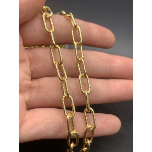 Цепь № 19, цвет золото, размер звена 13х7 мм, цена за 0,5 метра