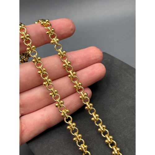 Цепь № 29, цвет золото, размер звена 7х4 мм, цена за 1 метр