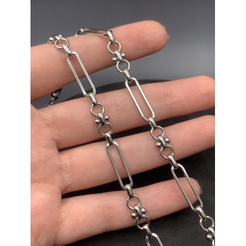 Цепь № 30, цвет серебро, размер звена 20х6 мм, цена за 0,5 метра