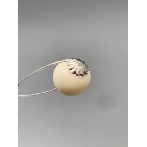 Шапочка для бусин, родий/латунь, цвет серебро, размер 5,5 мм, цена за 10 шт.