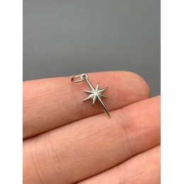 Подвеска, бусина, капля, латунь, цвет серебро/родий, размер 25х13 мм, цена за 1 шт.