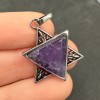 Подвеска, Аметист, звезда Давида, размер 30х23 мм, цена за 1 шт.