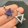 Подвеска, Аметист, звезда Давида, размер 30х23 мм, цена за 1 шт.
