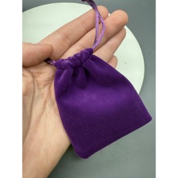 Мешочек, люкс, бархат, размер 9 х 7 см, фиолетовый