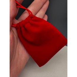 Мешочек, люкс, бархат, размер 9 х 7 см, красный