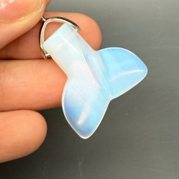 Подвеска, Опалит, имитация, Хвост кита, размер 25х26 мм, цена за 1 шт.