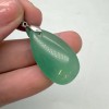 Подвеска, Авантюрин зеленый натуральный, Капля, размер 30х17х7 мм, цена за 1 шт.