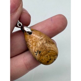 Подвеска, Яшма песочная, Капля, размер 30х17х7 мм, цена за 1 шт.