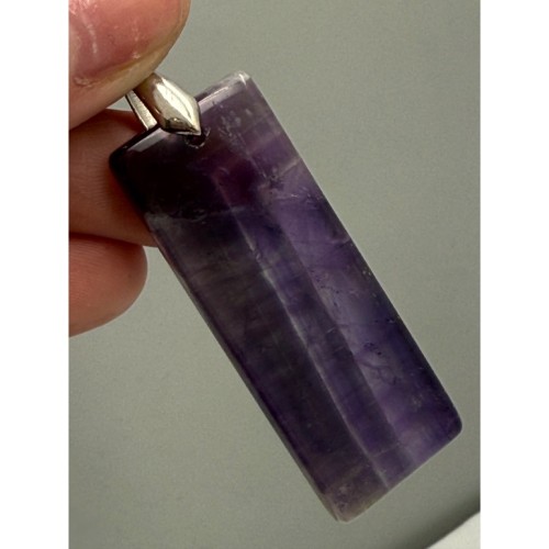 Подвеска, Аметист, прямоугольник, размер 50х20х6 мм, цена за 1 шт.