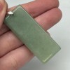 Подвеска, Авантюрин зеленый натуральный, прямоугольник, размер 50х20х6 мм, цена за 1 шт.