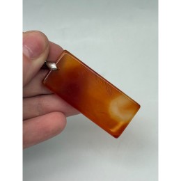 Подвеска, Сердолик, прямоугольник, размер 50х20х6 мм, цена за 1 шт.