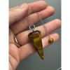 Подвеска, маятник для биолокации, Тигровый глаз, конус с гранями, размер 38 мм, цена за 1 шт.