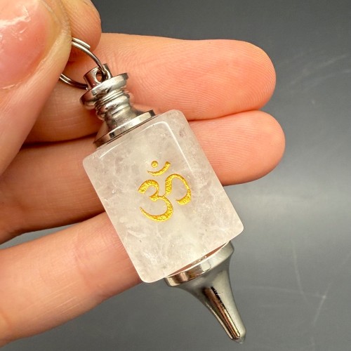 Подвеска, маятник для биолокации, Горный хрусталь, размер камня 22х18х8 мм, общий размер 48 мм, цена за 1 шт.