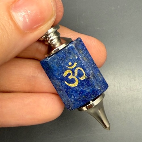 Подвеска, маятник для биолокации, Лазурит, размер камня 22х18х8 мм, общий размер 48 мм, цена за 1 шт.