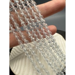 Каменные бусины, Топаз, шарик, огранка, 5 мм, длина нити 38 см