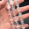 Каменные бусины, Горный хрусталь, столбики (трубочки), с гранями, размер~15х10 мм, длина нити 19 см