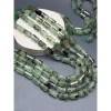 Каменные бусины, Пренит, с включениями, столбики (трубочки), с гранями, размер~15х10 мм, длина нити 38 см