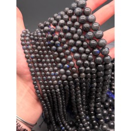 Каменные бусины, Лабрадор, 5А, люкс, шарик гладкий, 12 мм, длина нити 19 см