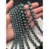 Каменные бусины, Жадеит, люкс, шарик гладкий, 8-8,5 мм, нить 19 см