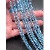Каменные бусины, Топаз, голубой, экстра люкс, рондель, огранка, 5х2,5 мм, длина нити 36 см
