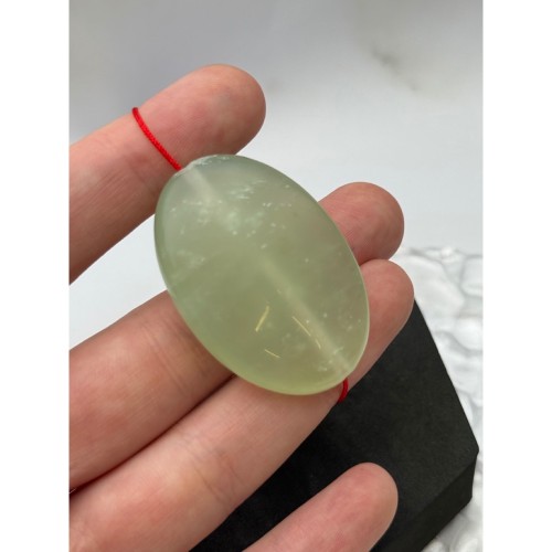 Каменные бусины, Жадеит зеленый, бусина плоская, размер 45х30 мм, цена за 1 шт.