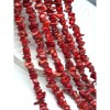 Каменные бусины, Коралл красный, тонированный, фриформы, 8х3 мм, длина нити 78 см