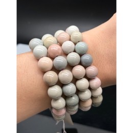 Браслет, Агат алашанский, шарик гладкий, 11 мм, длина нити 19 см, 18 бусин