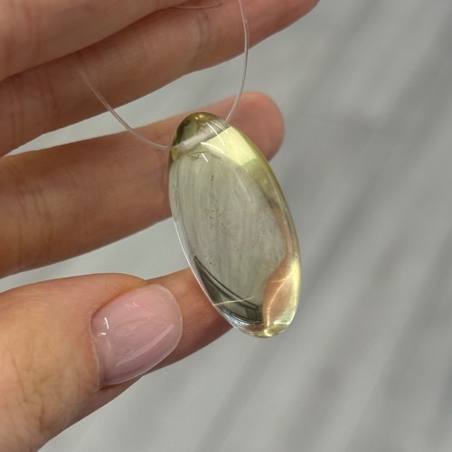 Подвеска №1, Цитрин, люкс, размер 35х17 мм, цена за 1 шт.