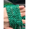 Каменные бусины, Малахит (Конго), люкс, бочонок огранка, 8х6 мм, длина нити 39 см