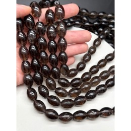 Каменные бусины, Раухтопаз, Дымчатый Кварц, фриформы, овальный бочонок, 18х13 мм, длина нити 19 см