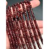 Каменные бусины, Гранат, экстра люкс, огранка, рондель, 5,5х3,5 мм, длина нити 39 см