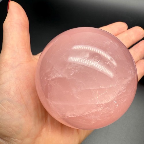 Сувенир, Розовый кварц, мадагаскарский, шар гладкий, размер 70 мм, цена за 1 шт.