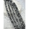 Каменные бусины, Обсидиан снежный, кубик гладкий, 6 мм, длина нити 39 см
