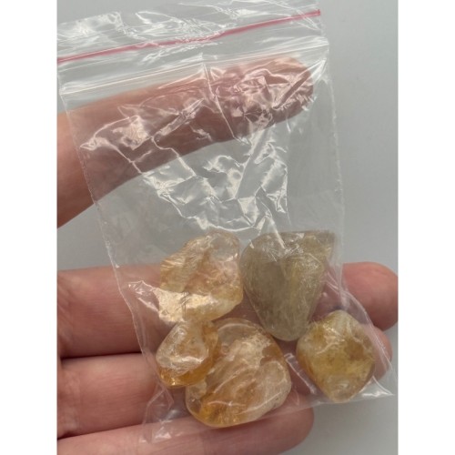 Сувенир, Цитрин, необработанные кусочки, россыпью, размер ~15-25 мм