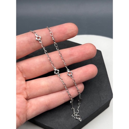 Цепь № 39, цвет серебро, размер звена 4х2 и 5 мм, цена за 1 метр