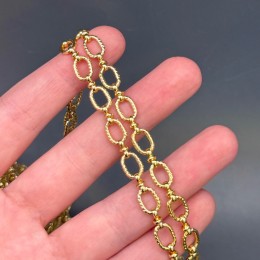 Цепь № 43, цвет золото, размер звена 9х7 мм, цена за 0,5 метра