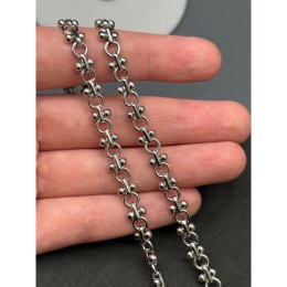 Цепь № 45, цвет серебро, размер звена 7х4 мм, цена за 0,5 метра