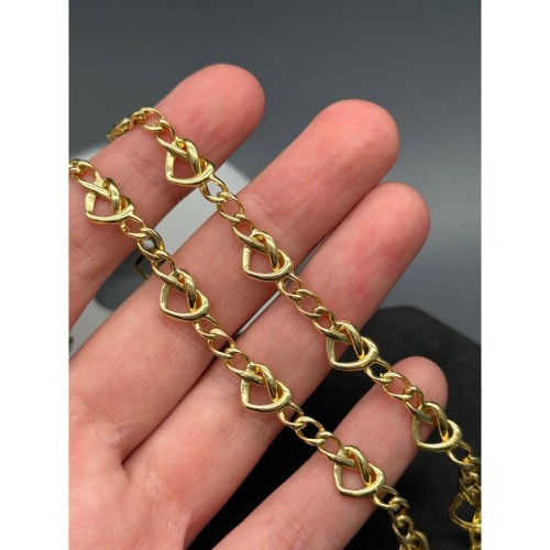 Цепь №49, цвет золото, размер звена 7х3 мм, цена за 0,5 метра