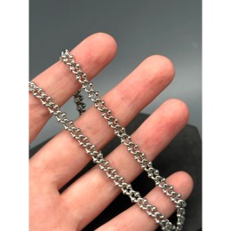 Цепь № 51, цвет серебро, размер звена 6х3 мм, цена за 0,5 метра