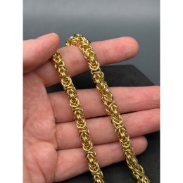 Цепь № 54, цвет золото, размер звена 7 мм, цена за 0,5 метра