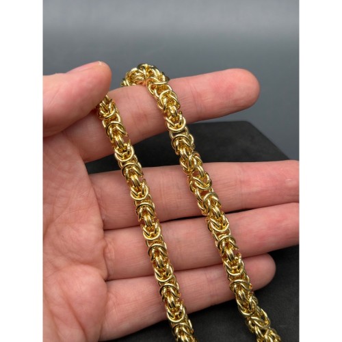 Цепь № 54, цвет золото, размер звена 7 мм, цена за 0,5 метра