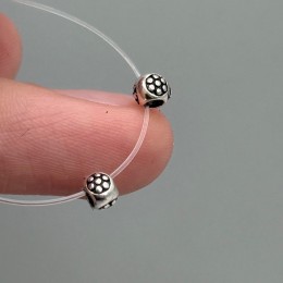 Бусина, разделитель, цветочек, тайское серебро, размер 4х3 мм, цена за 1 шт.