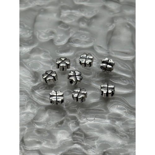 Бусина, разделитель, клевер, тайское серебро, размер 5х2,8 мм