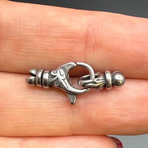 Карабин, замочек, нержавеющая сталь, размер 16 мм, ответная часть 10 мм