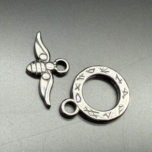 Замочек, тогл, нержавеющая сталь, палочка 22х12 мм, круг 16 мм